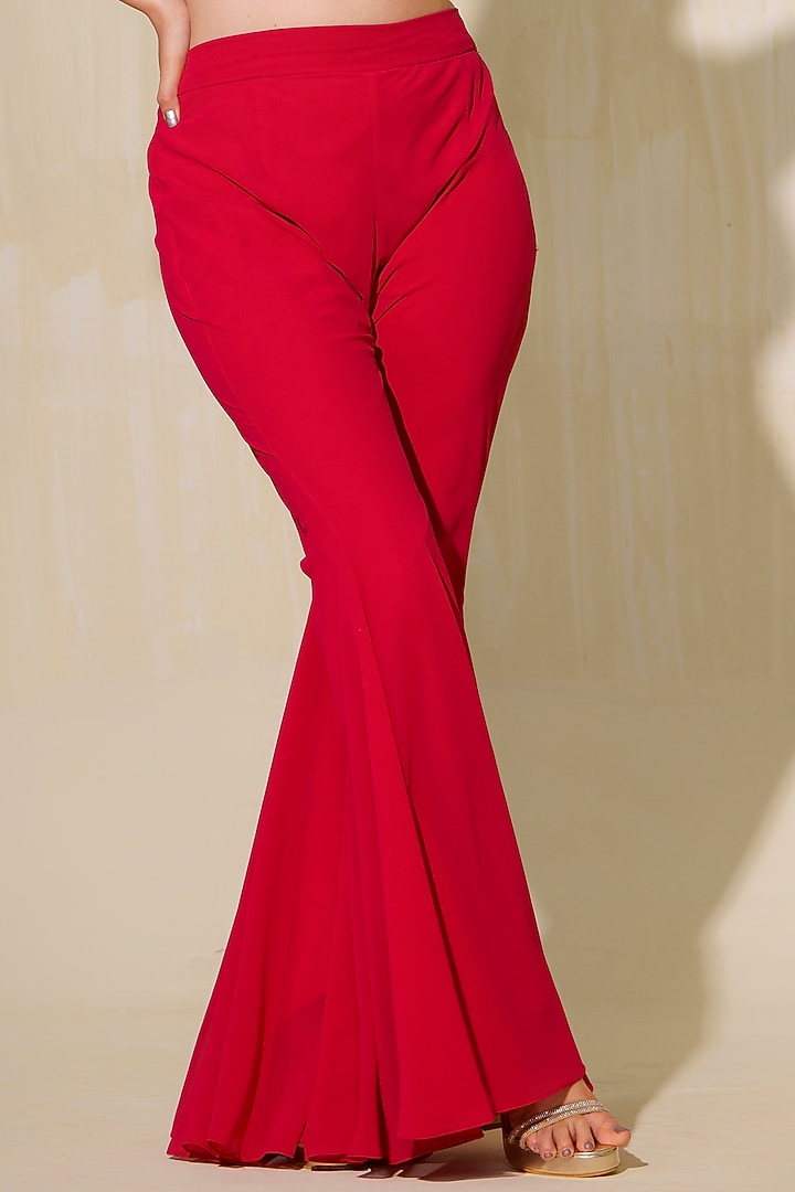 Hot Pink Net Jacket Set by Tamaraa By Tahani at Pernia's Pop Up Shop