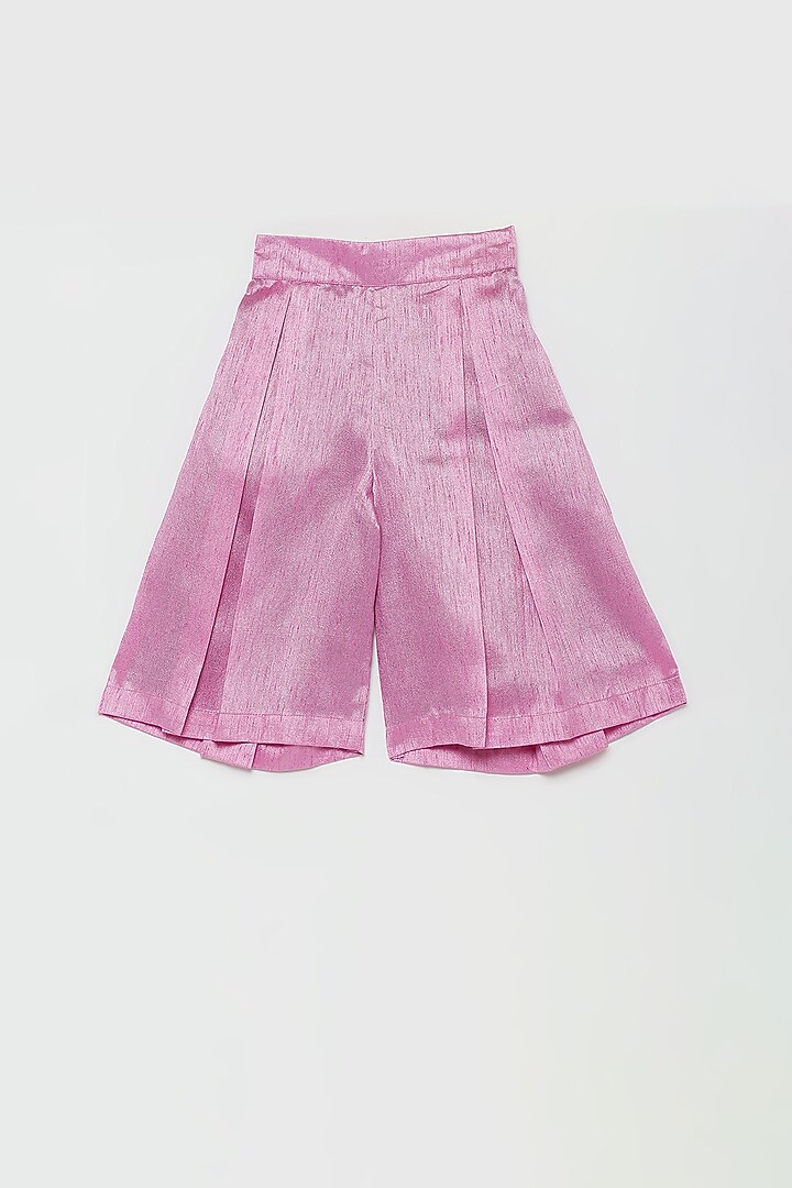 Lavender Silk Pant Set For Girls by Tutus by tutu at Pernia's Pop Up Shop
