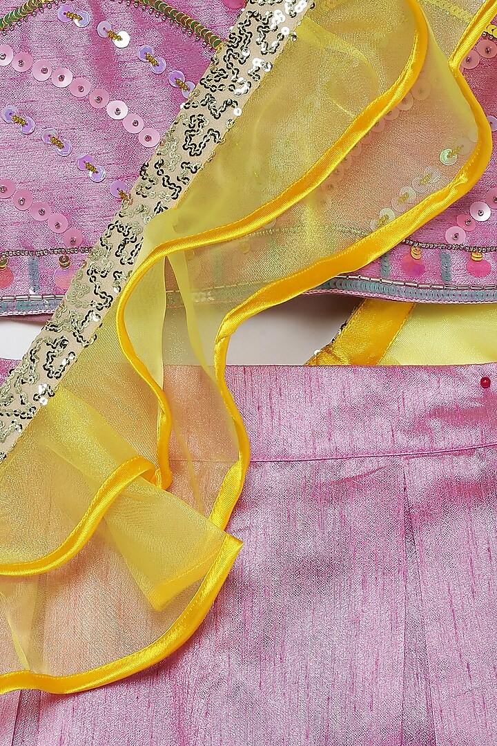 Lavender Silk Pant Set For Girls by Tutus by tutu at Pernia's Pop Up Shop