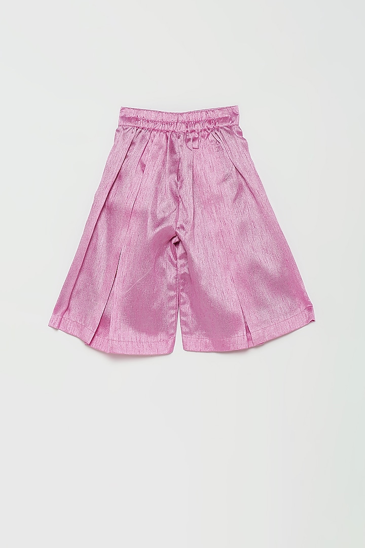 Lavender Silk Pant Set For Girls by Tutus by tutu at Pernia's Pop Up Shop