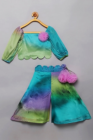 Multi-Colored Chiffon Palazzo Pant Set For Girls by Tutus by tutu