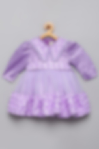 Purple Rose Fabric & Tulle Frilled Dress For Girls by Tutus by tutu at Pernia's Pop Up Shop