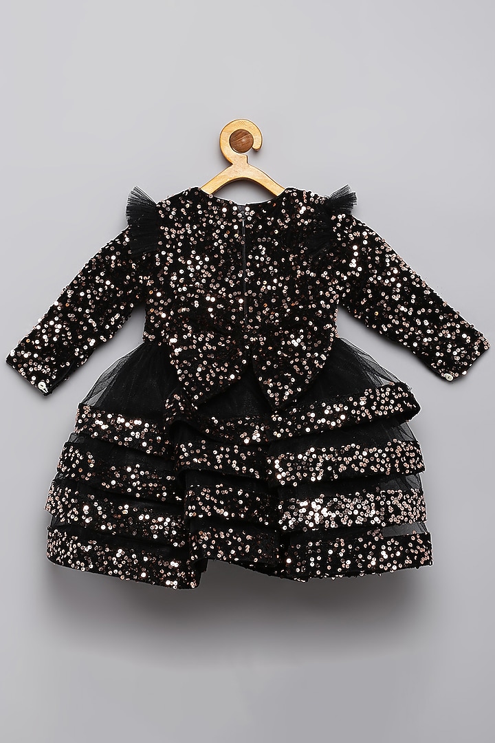 Black Velvet Sequins & Tulle Layered Dress For Girls by Tutus by tutu at  Pernia's Pop Up Shop 2026