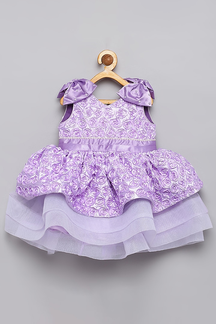 Purple Rose Fabric Tiered Dress For Girls by Tutus by tutu