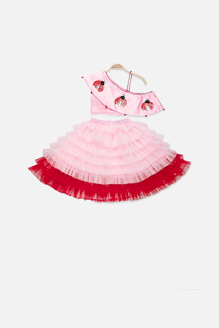 Pink Layered Skirt Set For Girls by Tutus by tutu
