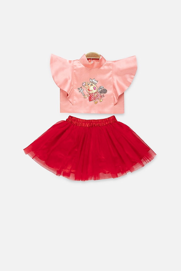 Red Tulle Skirt Set For Girls by Tutus by tutu
