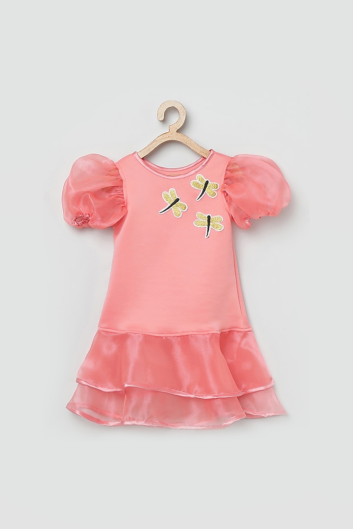 Pink Thread Embroidered Dress For Girls by Tutus by tutu