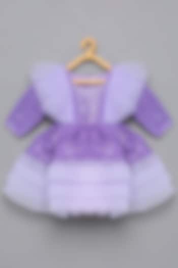 Purple Tulle Embroidered Dress For Girls by Tutus by tutu