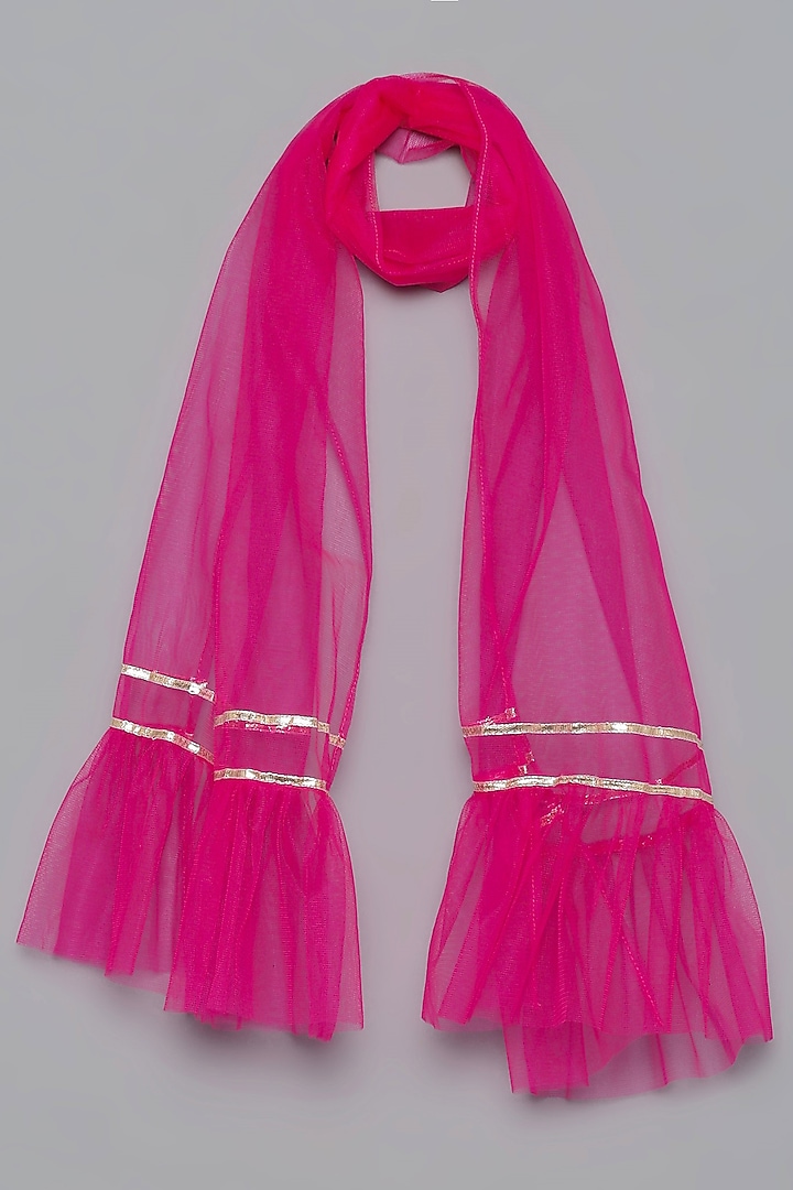 Pink Embroidered Lehenga Set For Girls by Tutus by tutu at Pernia's Pop Up Shop