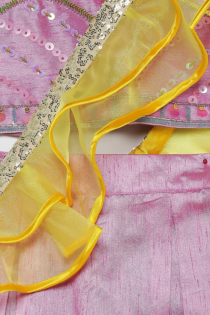 Lavender Silk Pant Set For Girls by Tutus by tutu at Pernia's Pop Up Shop