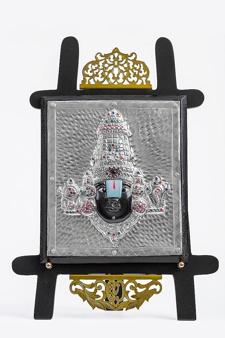 Silver & Gold 92.5 Silver Tirupati Balaji Idol by Creative Grains Calcutta at Pernia's Pop Up Shop