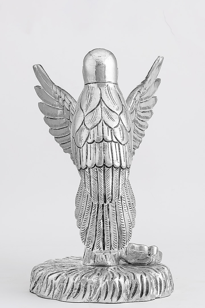 Silver CGC Cladded Glorious Couple Bird Sculpture by Creative Grains Calcutta at Pernia's Pop Up Shop