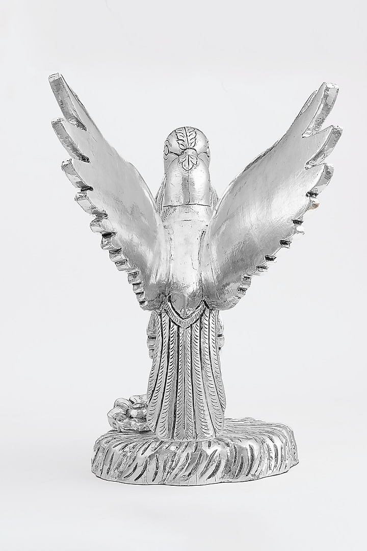Silver CGC Cladded Glorious Couple Bird Sculpture by Creative Grains Calcutta at Pernia's Pop Up Shop