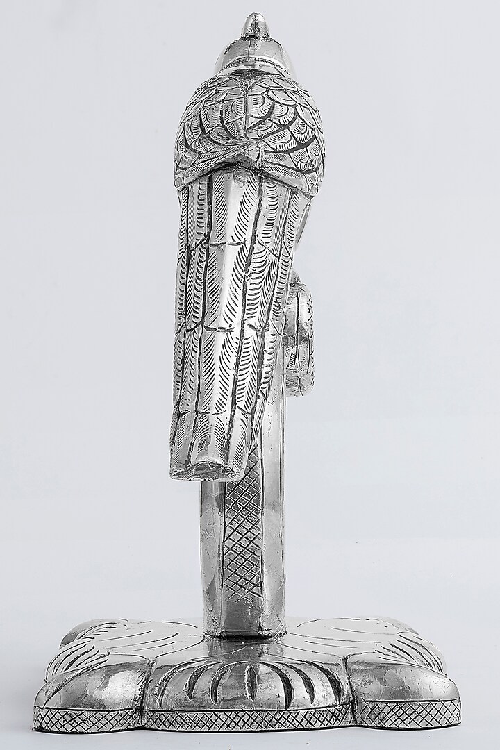 Pure Silver Cladded Captain Parrot Showpiece by Creative Grains Calcutta at Pernia's Pop Up Shop