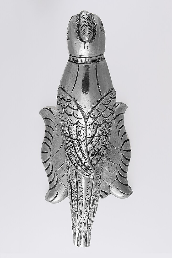 Pure Silver Cladded Captain Parrot Showpiece by Creative Grains Calcutta at Pernia's Pop Up Shop