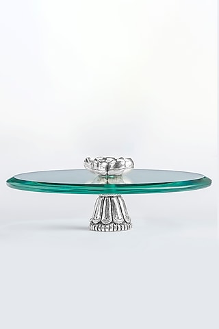 Silver CGC Cladded Jamuna Bai Dessert platter by Creative Grains Calcutta