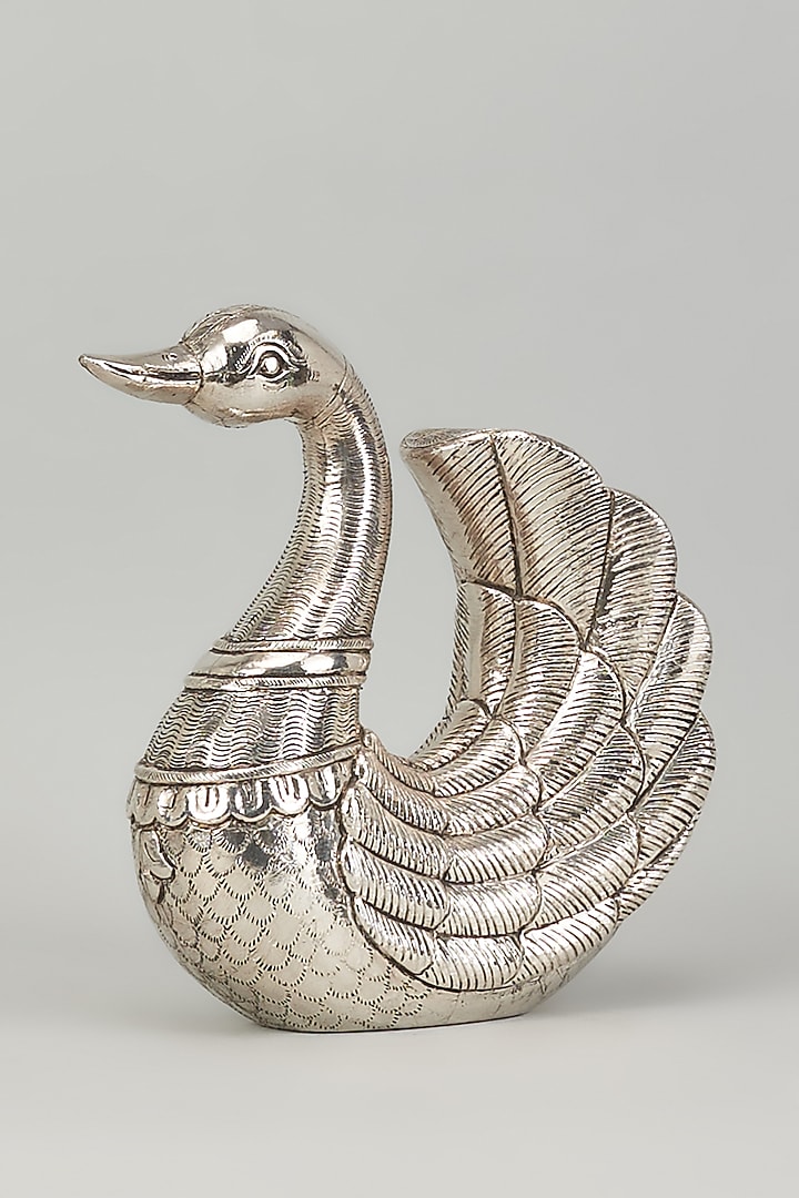Pure Silver Cladded Regal Duck Showpiece by Creative Grains Calcutta at Pernia's Pop Up Shop