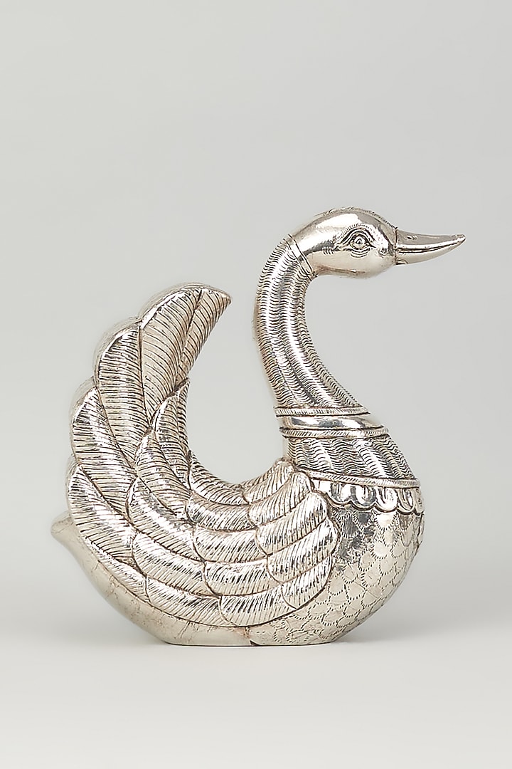 Pure Silver Cladded Regal Duck Showpiece by Creative Grains Calcutta at Pernia's Pop Up Shop