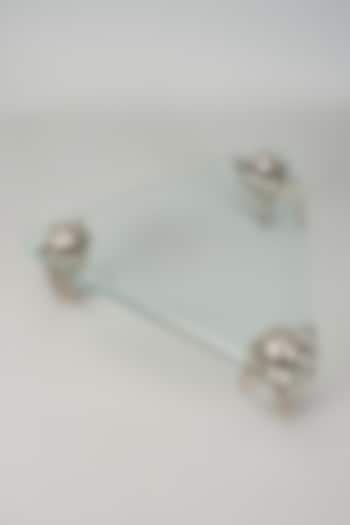 Pure Silver Cladded & Glass Triangle Chowki by Creative Grains Calcutta