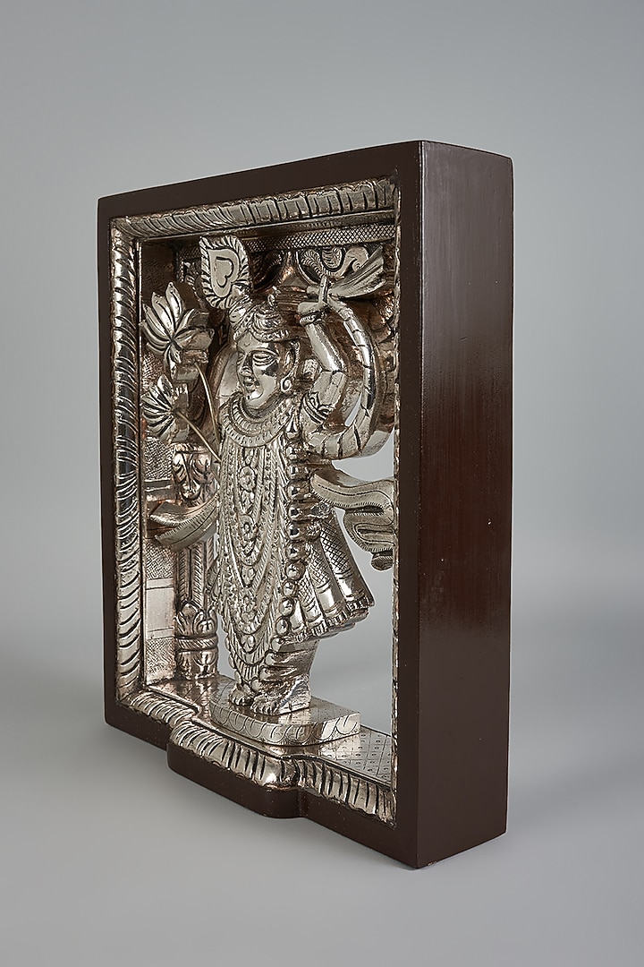 Pure Silver Cladded Lord Shreenathji Idol by Creative Grains Calcutta at Pernia's Pop Up Shop