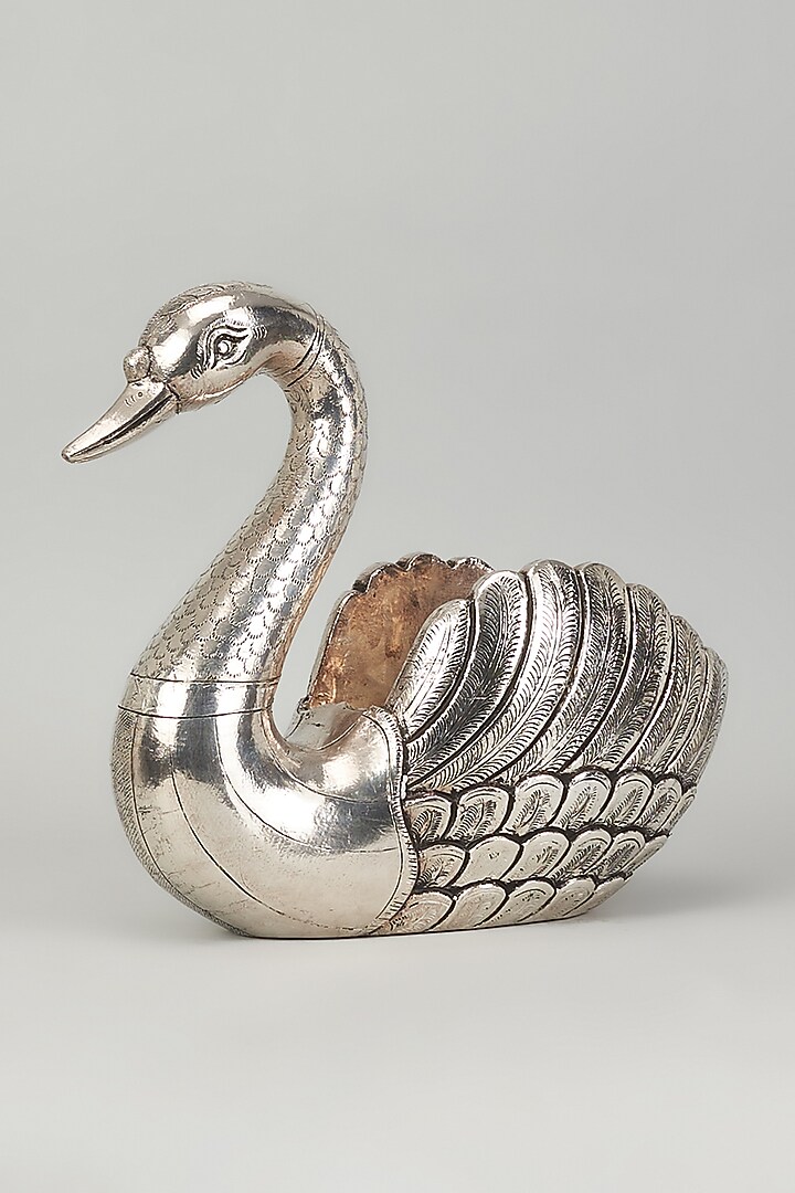 Pure Silver Cladded Handcrafted Duck Bowl by Creative Grains Calcutta at Pernia's Pop Up Shop