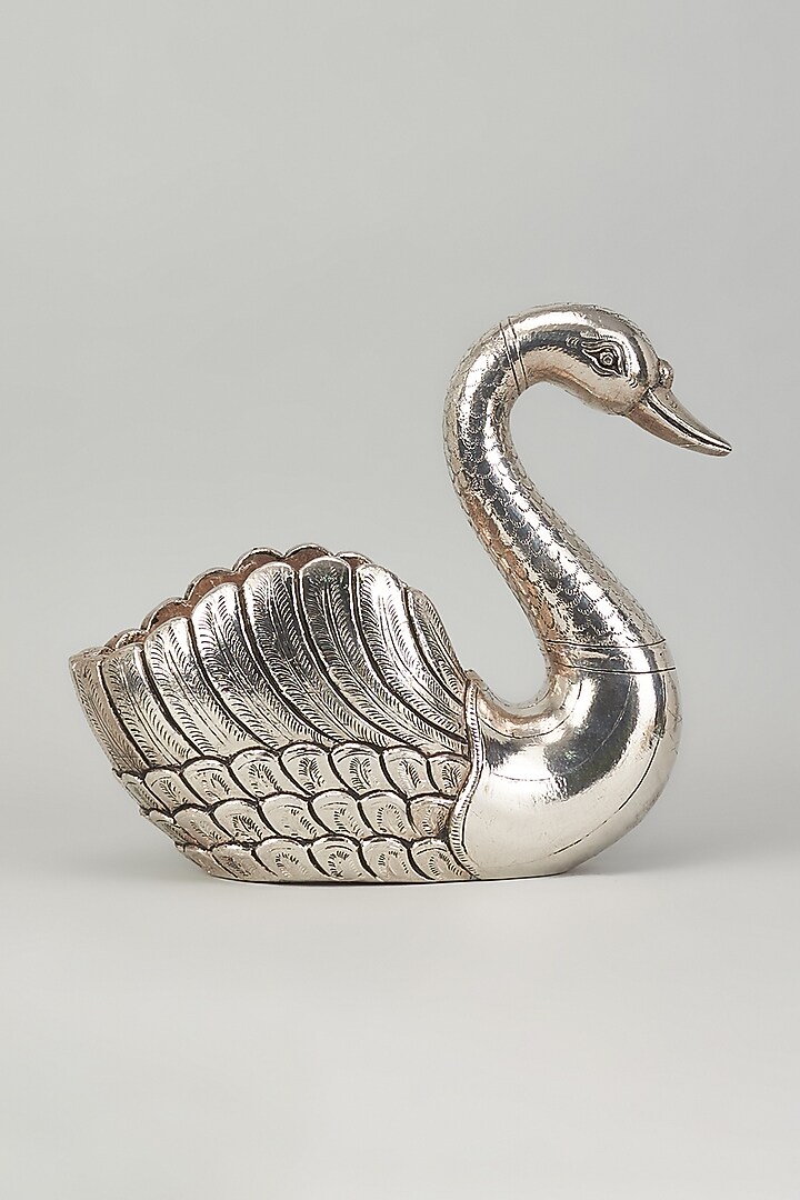 Pure Silver Cladded Handcrafted Duck Bowl by Creative Grains Calcutta at Pernia's Pop Up Shop