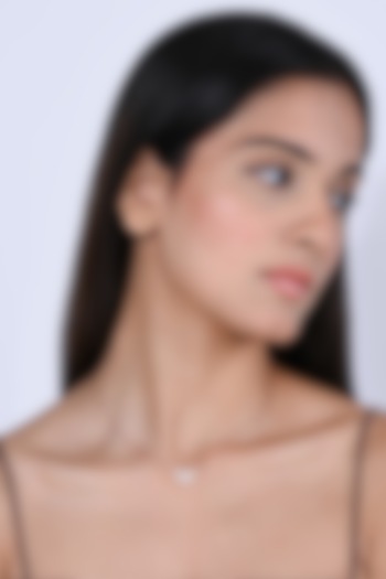 White Zircon Gilded Flutter Necklace In Sterling Silver by TOUCH925 at Pernia's Pop Up Shop