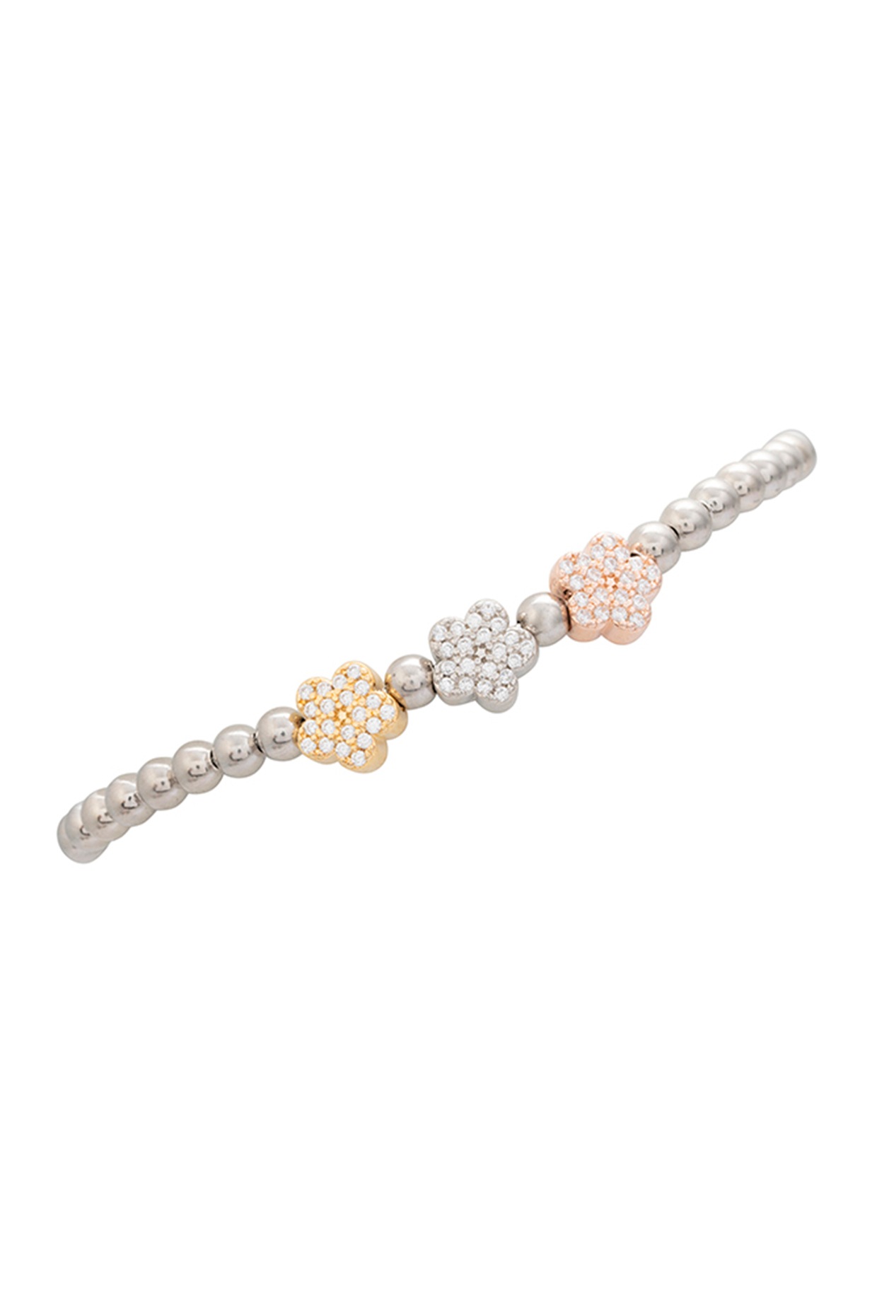 アクセサリー Timeenchantfree White Finish Zircon Bracelet In Sterling Silver by TOUCH925