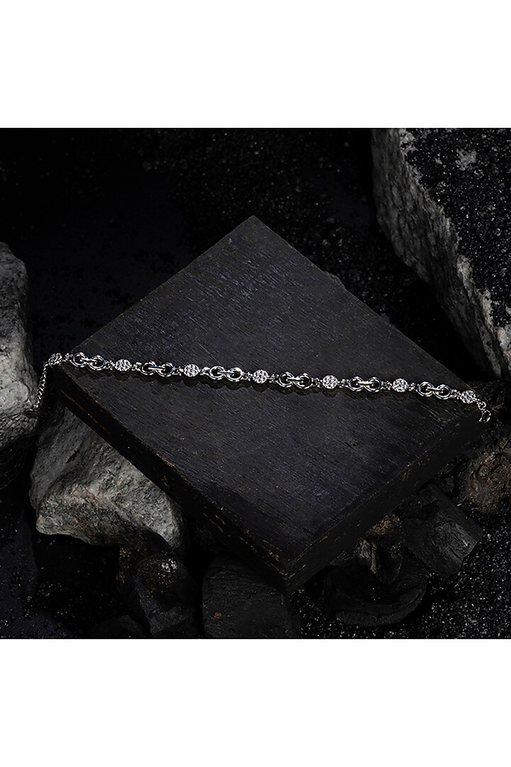 White Finish Zircon Bracelet In Sterling Silver by TOUCH925 at Pernia's Pop Up Shop