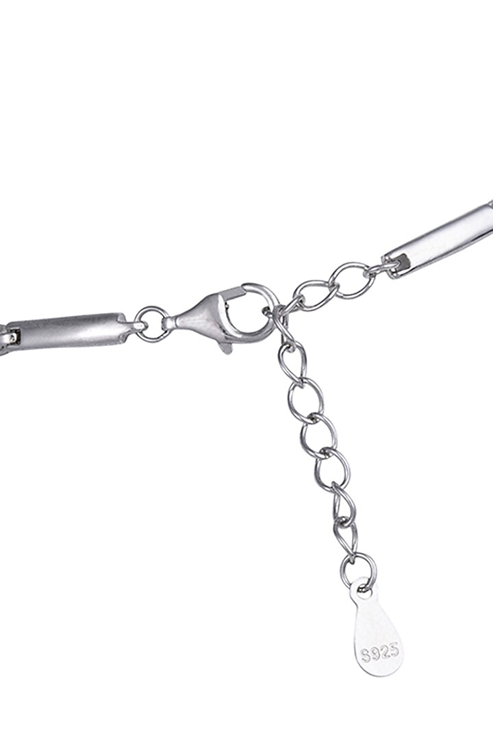 White Finish Zircon Bracelet In Sterling Silver by TOUCH925 at Pernia's Pop Up Shop