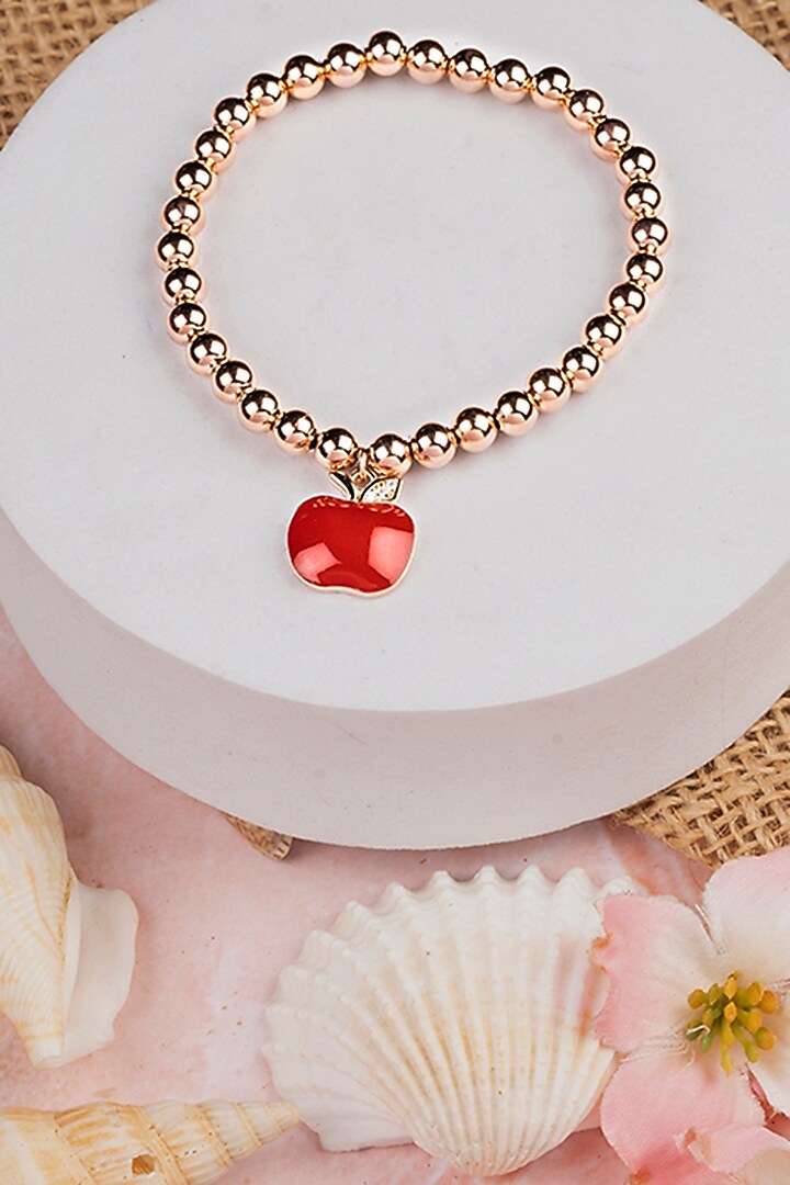 Rose Gold Finish Zircon Bracelet In Sterling Silver by TOUCH925 at Pernia's Pop Up Shop