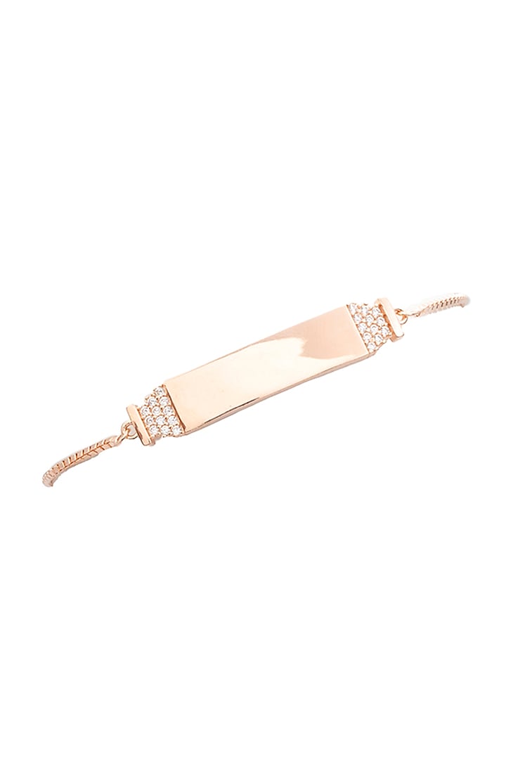 Rose Gold Finish Zircon Bracelet In Sterling Silver by TOUCH925 at Pernia's Pop Up Shop