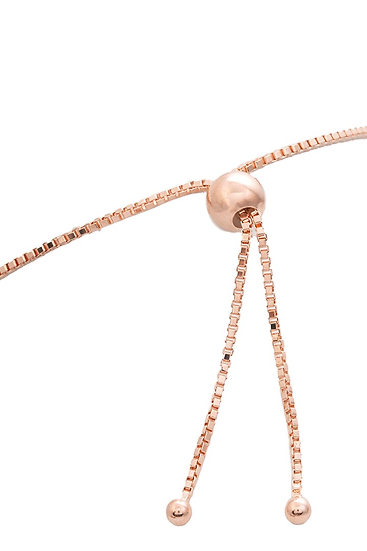 Rose Gold Finish Zircon Bracelet In Sterling Silver by TOUCH925 at Pernia's Pop Up Shop