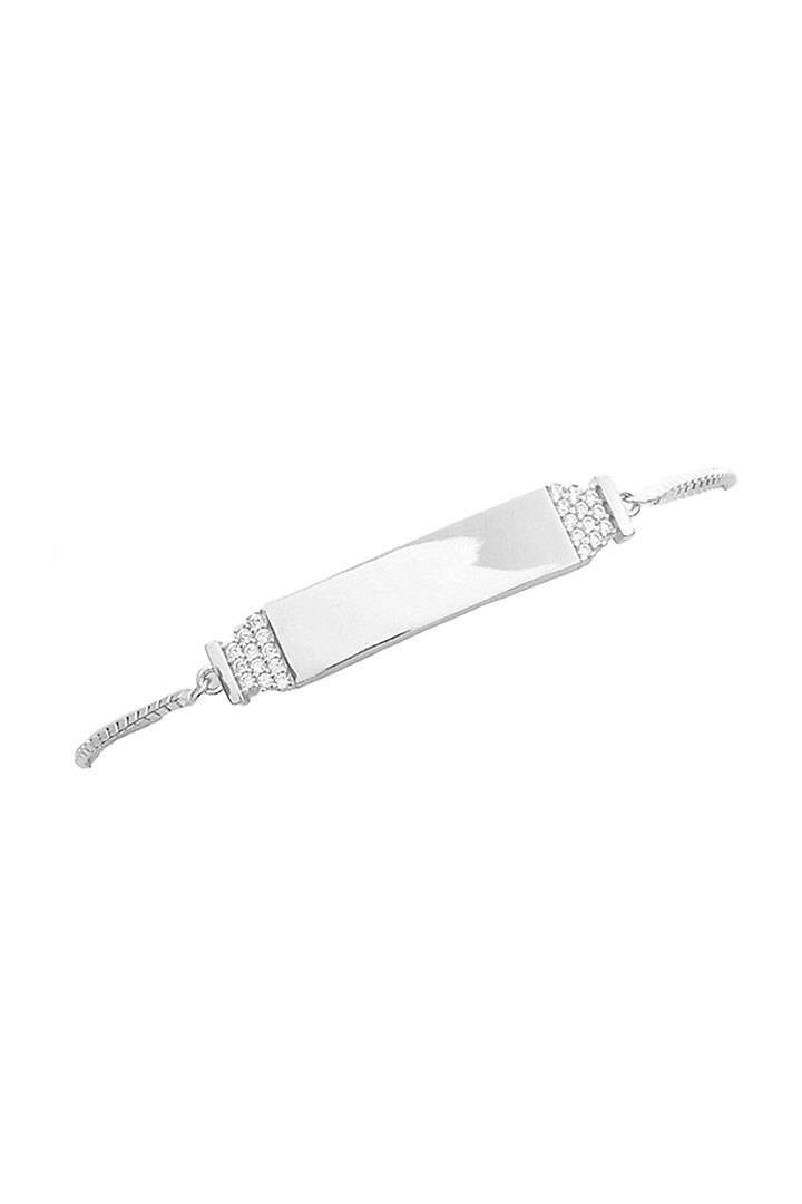 White Gold Finish Zircon Bracelet In Sterling Silver by TOUCH925 at Pernia's Pop Up Shop