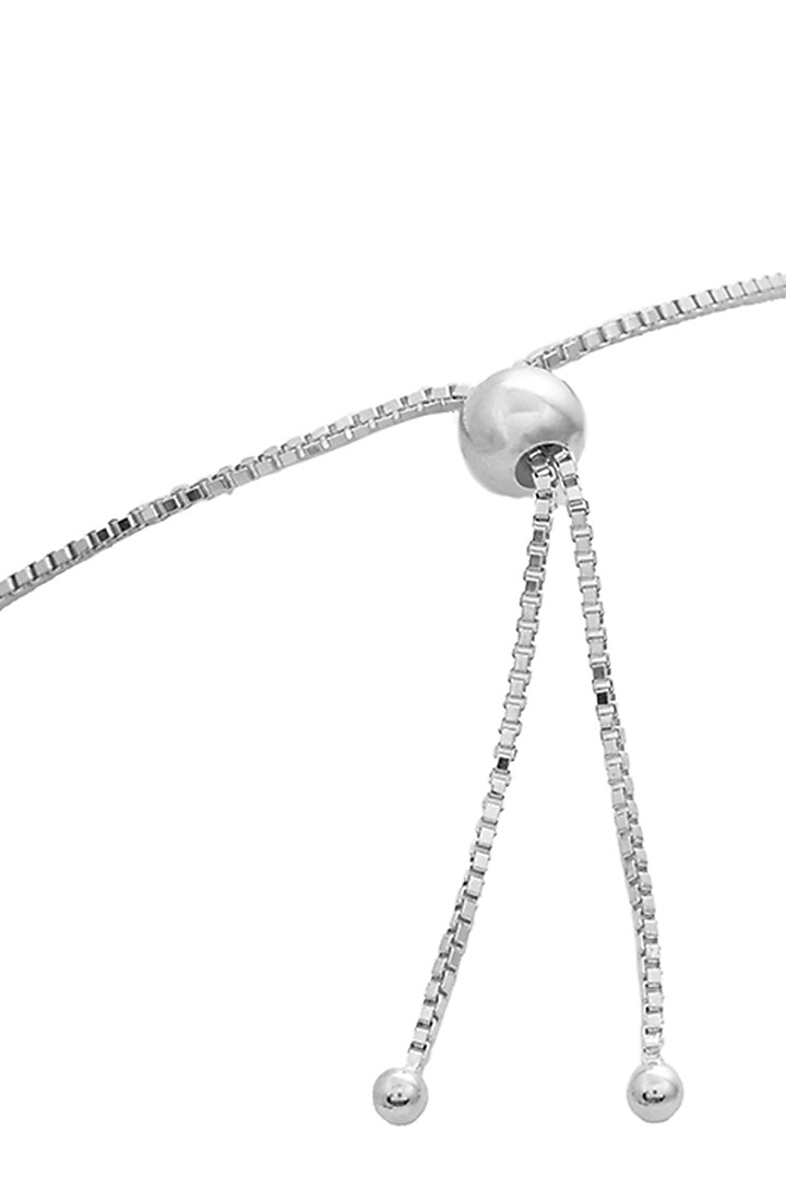 White Gold Finish Zircon Bracelet In Sterling Silver by TOUCH925 at Pernia's Pop Up Shop