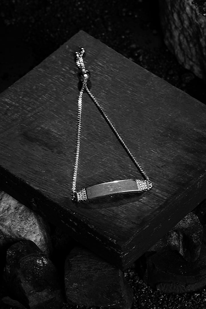White Gold Finish Zircon Bracelet In Sterling Silver by TOUCH925 at Pernia's Pop Up Shop