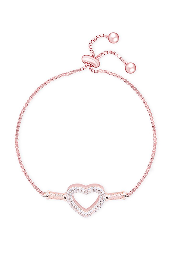 Rose Gold Finish Zircon Bracelet In Sterling Silver by TOUCH925 at Pernia's Pop Up Shop
