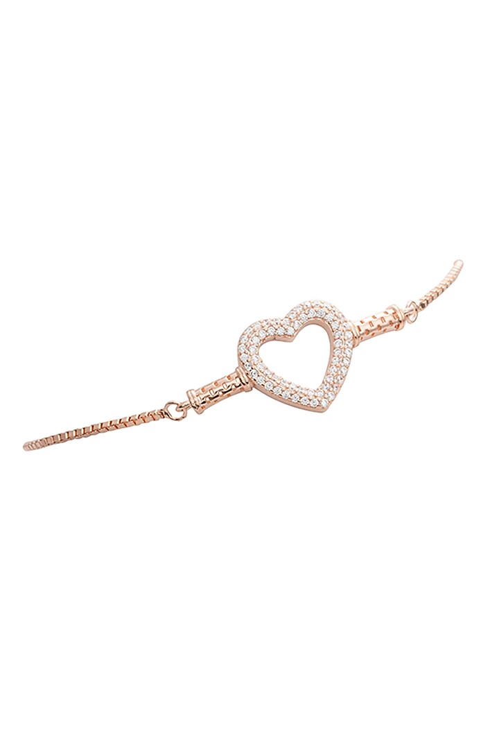 Rose Gold Finish Zircon Bracelet In Sterling Silver by TOUCH925 at Pernia's Pop Up Shop