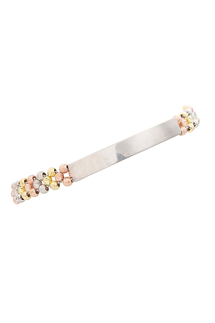 Two-Tone Finish Zircon Bracelet In Sterling Silver by TOUCH925 at Pernia's Pop Up Shop