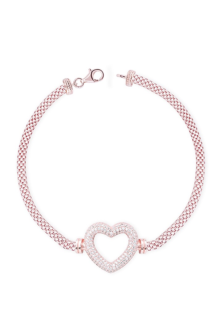 Rose Gold Finish Zircon Bracelet In Sterling Silver by TOUCH925 at Pernia's Pop Up Shop