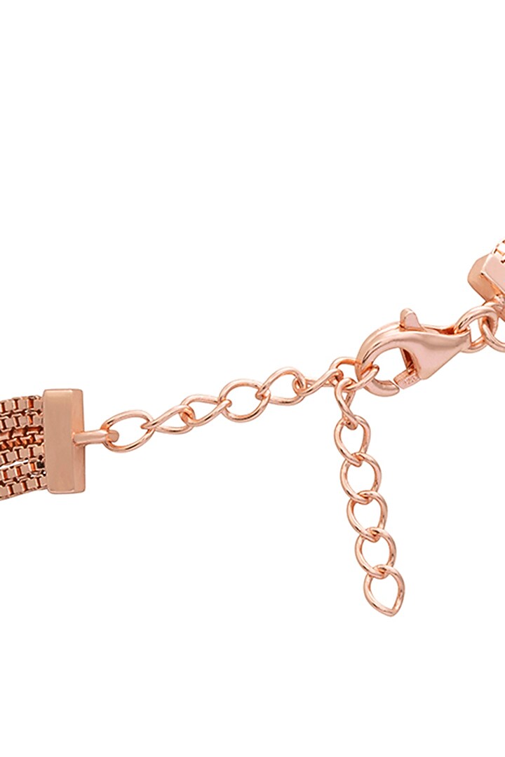 Rose Gold Finish Zircon Bracelet In Sterling Silver by TOUCH925 at Pernia's Pop Up Shop