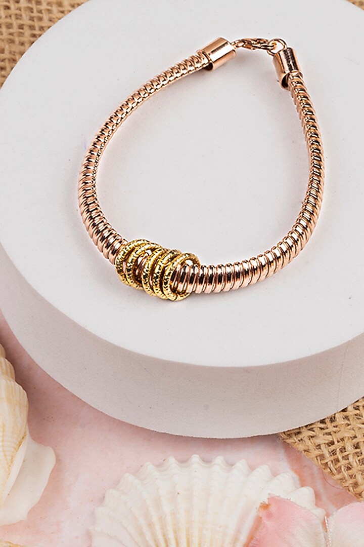 Rose Gold Finish Zircon Bracelet In Sterling Silver by TOUCH925 at Pernia's Pop Up Shop