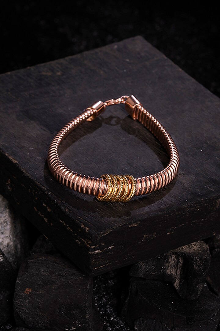 Rose Gold Finish Zircon Bracelet In Sterling Silver by TOUCH925 at Pernia's Pop Up Shop