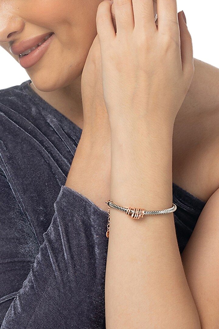 White Finish Zircon Bracelet In Sterling Silver by TOUCH925 at Pernia's Pop Up Shop