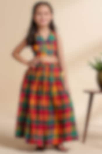 Multi-Colored Cotton Skirt Set For Girls by THE COTTON STAPLE at Pernia's Pop Up Shop