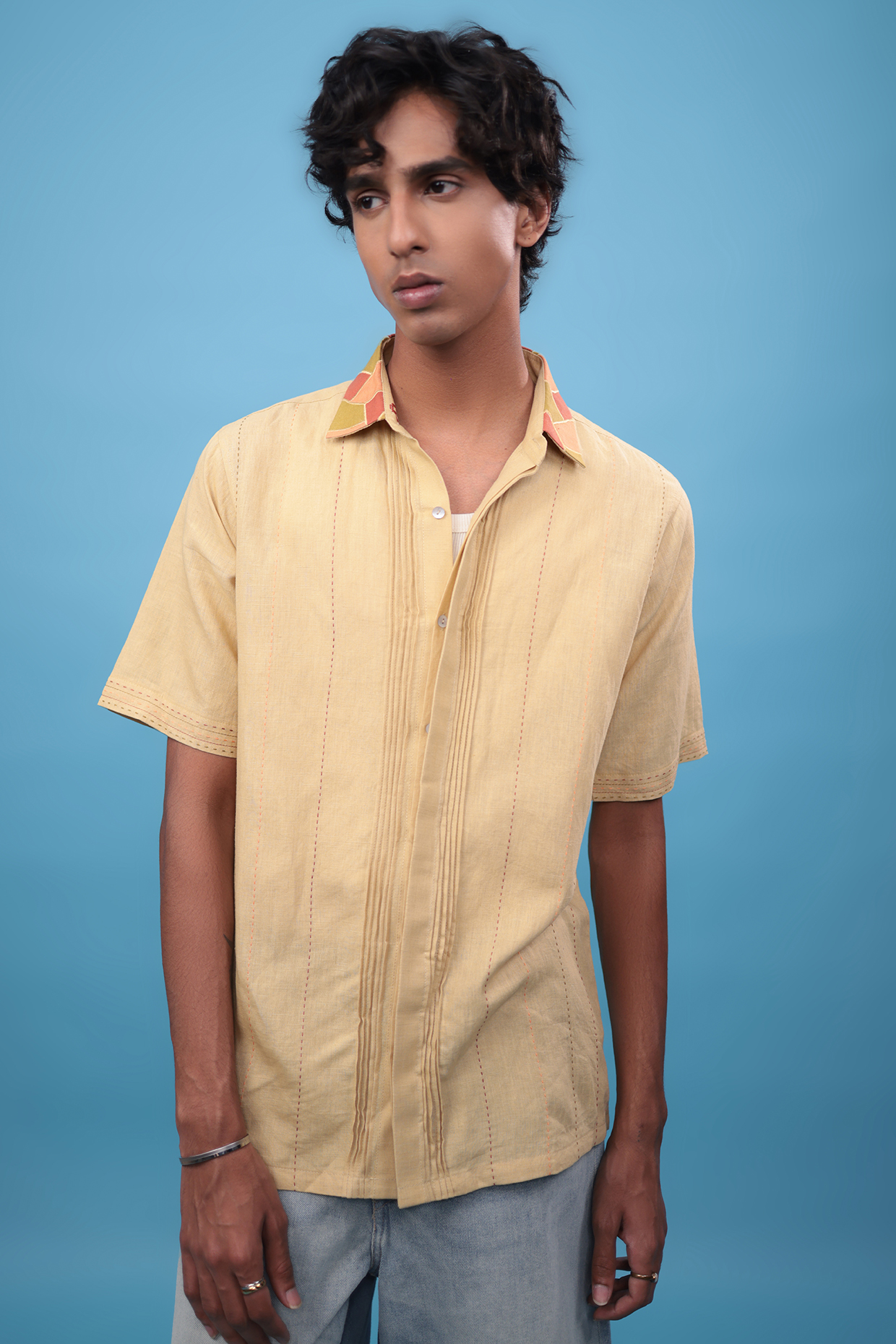 Mustard Pure Linen Shirt by The Culture