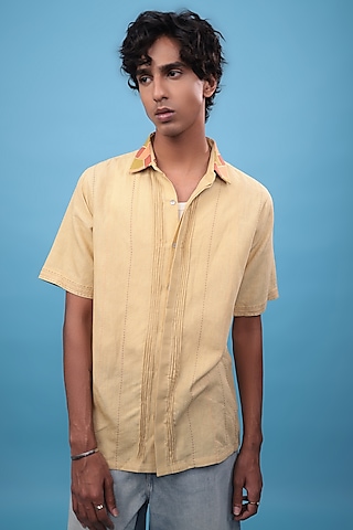 Mustard Pure Linen Shirt by The Culture