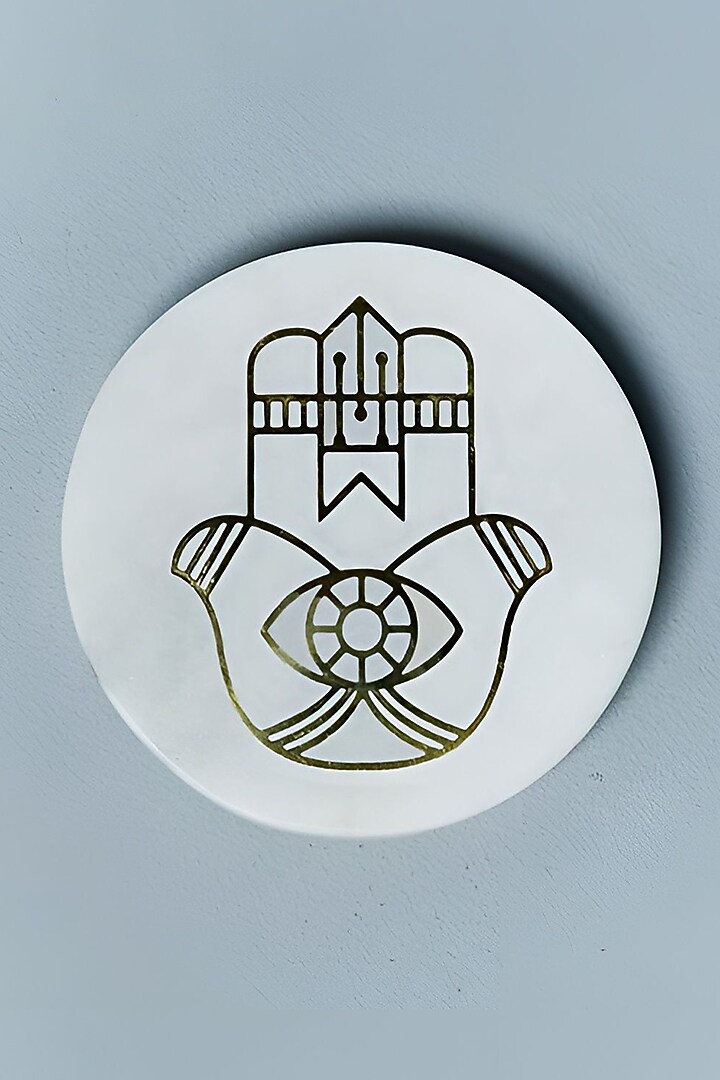 White Opulence Marble Coasters (Set of 2) by Cosy Dwellings at Pernia's Pop Up Shop