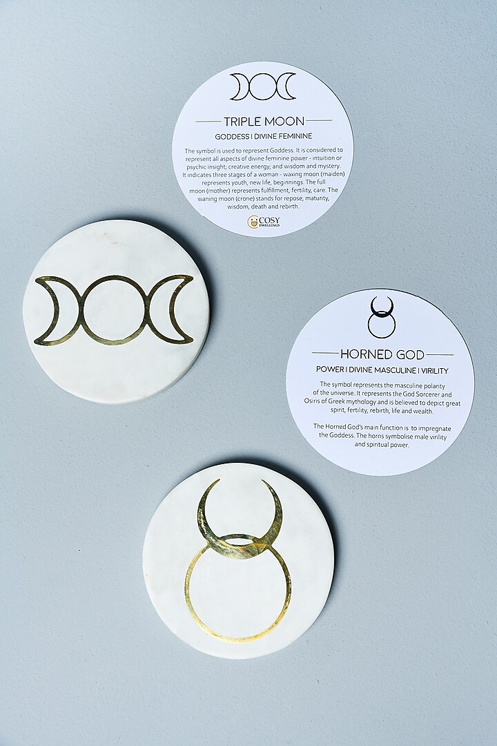 White Divine Marble Coasters (Set of 2) by Cosy Dwellings at Pernia's Pop Up Shop