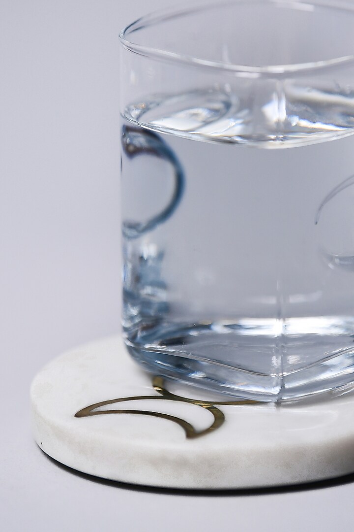 White Divine Marble Coasters (Set of 2) by Cosy Dwellings at Pernia's Pop Up Shop